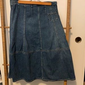 Anthropologie Holding Horses denim skirt